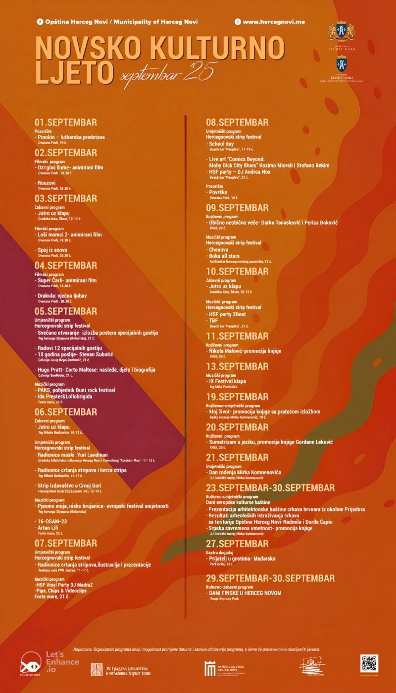 Septembarski kulturni program 1 septembar program